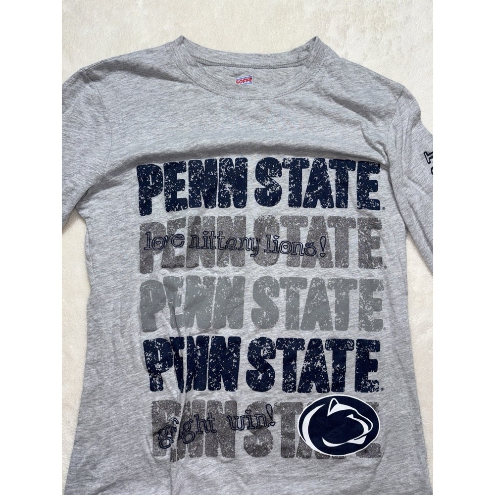 Penn State "Love Nittany Lions" Graphic Print Long Sleeve T Shirt Women's L NWT - Picture 2 of 6